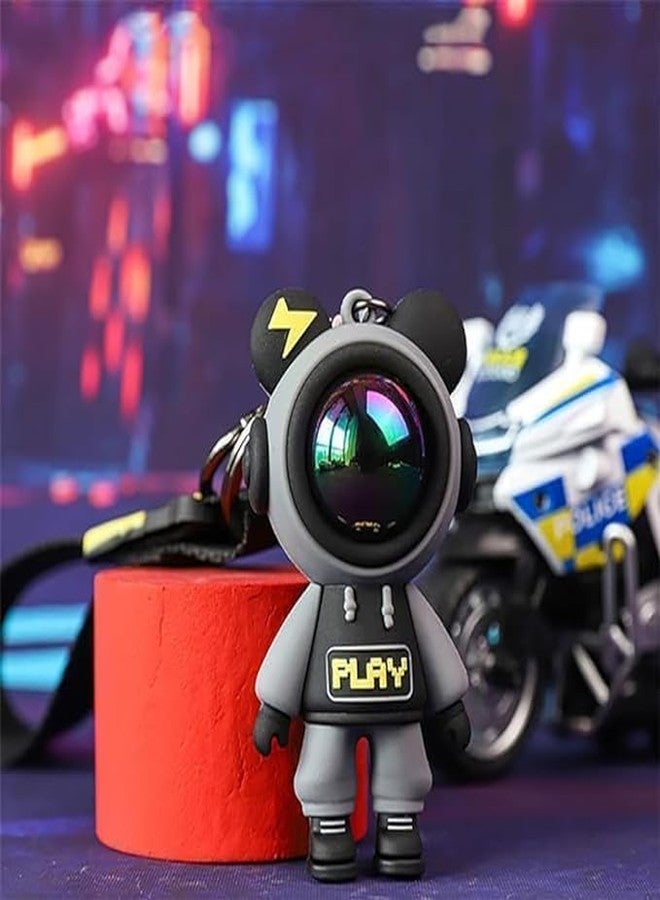 Neel Space Astronaut Keychain Pilot Bear Strap Keychain Keyrings Creative Cool Cute Kawaii Keychains for Backpacks Key for School Bag Keychain for Kids Bect Return Gift for Kids/boys - Image 5