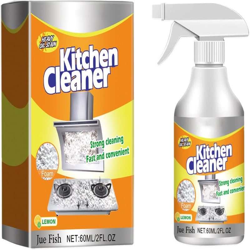 60ml Kitchen Foam Cleaner, Stubborn Stains Cleaner, Multi-Purpose Cleaners Spray for Kitchens, Countertops, range hoods, Ovens, Grime and Grease - Image 1