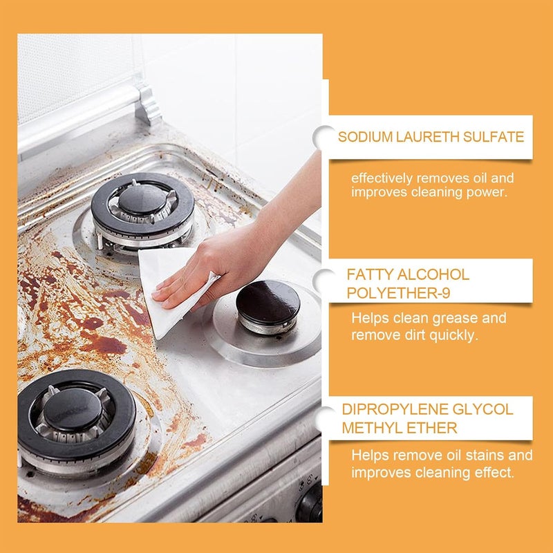 60ml Kitchen Foam Cleaner, Stubborn Stains Cleaner, Multi-Purpose Cleaners Spray for Kitchens, Countertops, range hoods, Ovens, Grime and Grease - Image 3