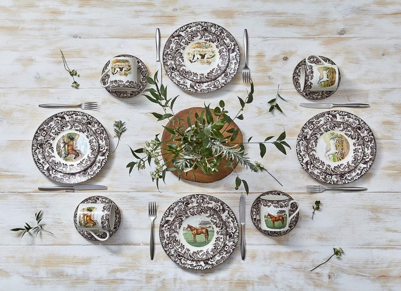 Spode Spode Woodland Salad Plate Horse  8 Inch  Hunting Cabin Lodge and Cottage Dcor  Made in England from Fine Earthenware  Microwave and Dishwasher Safe American Quarter Horse  - Image 3