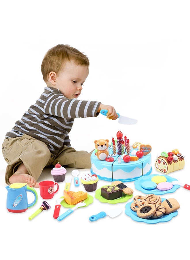 NIBEMINENT Birthday Cake Cutting Kitchen Pretend Play Plastic Toys - Image 2