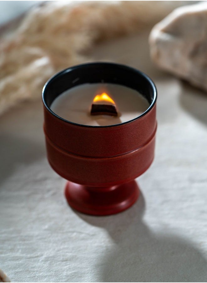 LiLiaMansion Luxury Scented Candle – Burning Memory – Oud & Amber | Ceramic Jar, Handcrafted Gift Candle  - Image 2
