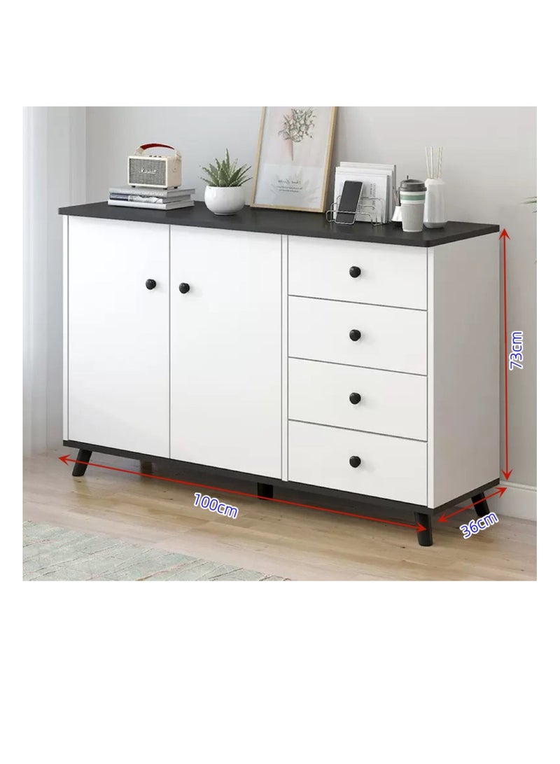 Generic Storage Cabinet with Drawers & Cupboard, Sideboard Buffet Dining Room Server, Self-Service Food Cabinet, Multi-Functional Coffee Bar Cabinet Dresser Shoe Cabinet, Chest of Drawers for Kitchen Dining Organizer（GLC104）  - Image 2