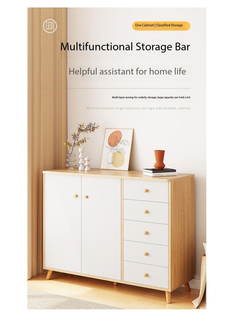 Generic Storage Cabinet with Drawers & Cupboard, Sideboard Buffet Dining Room Server, Self-Service Food Cabinet, Multi-Functional Coffee Bar Cabinet Dresser Shoe Cabinet, Chest of Drawers for Kitchen Dining Organizer（GLC104）  - Image 3
