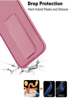 Wtech Xiaomi Redmi Note 14 Pro 5G 2024 Hand Grip Foldable Magnetic Kickstand Wrist Strap Finger Grip with Built-in Iron Case Cover - Pink  - Image 5