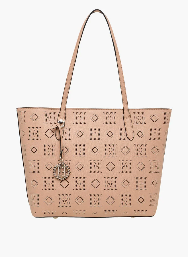 ايل Laser Cut Tote Bag with Double Handle and Zip Closure