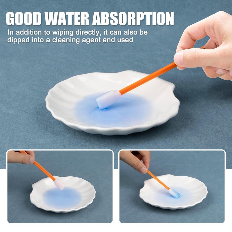 CARGEN Foam Cleaning Swabs - 100 PCS Foam Swabs Foam Applicator Swab for Printers Optical lenses Crafts Sketching and Car Detailing Supplies - Image 3
