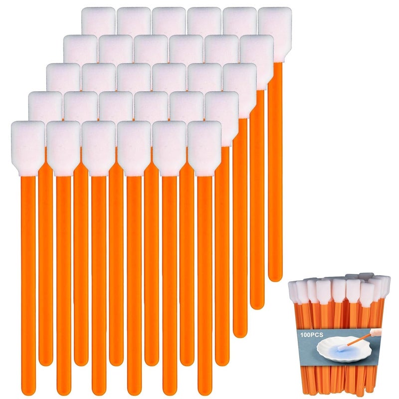 CARGEN Foam Cleaning Swabs - 100 PCS Foam Swabs Foam Applicator Swab for Printers Optical lenses Crafts Sketching and Car Detailing Supplies - Image 1