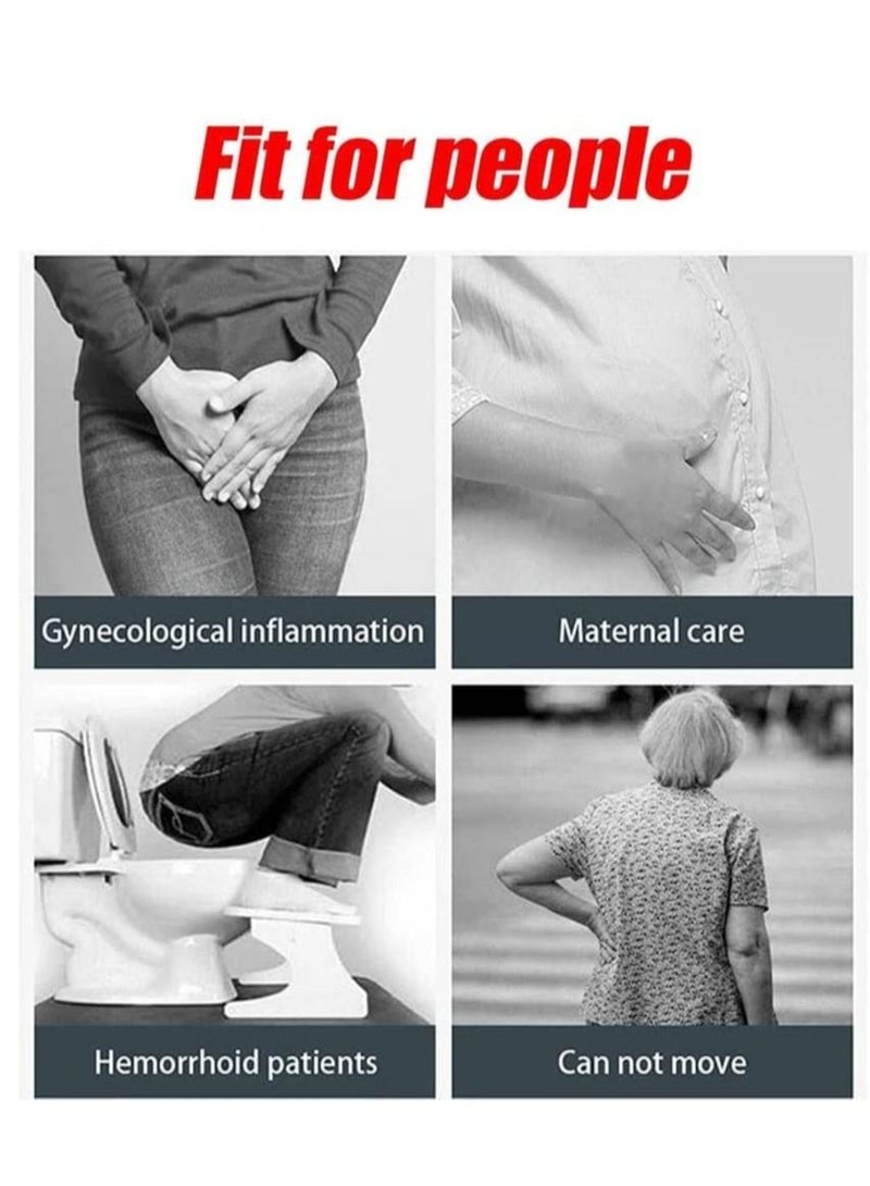 SYOSI Sitz Bath Toilet Seat, with Flusher Folding Bathroom The-Toilet Perineal Soaking, Avoid Squatting for Hemorrhoidal Relief, for Pregnant Women, for Post-Episiotomy Patients on The  - Image 4