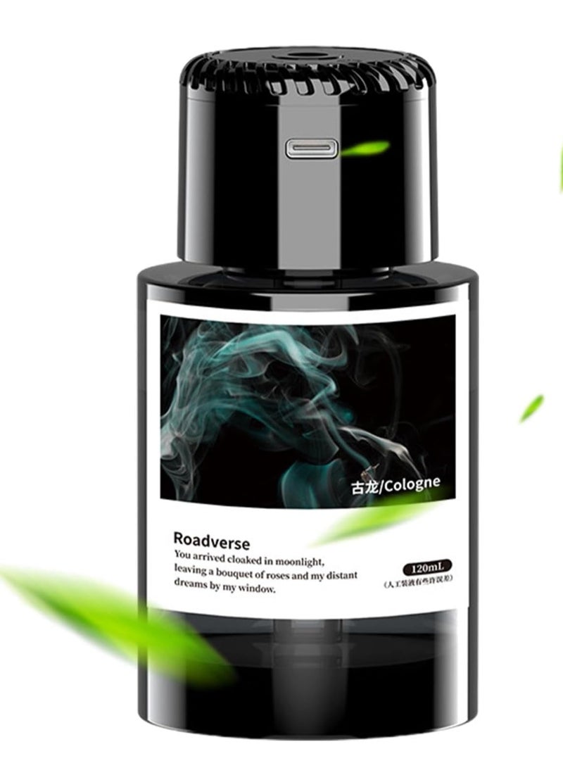 موزع عطر السيارة ستار توب - مرطب ذكي برذاذ مع رائحة فاخرة تدوم طويلاً | موزع روائح السيارات الأوتوماتيكي، تصميم رومانسي بإضاءة LED، مصنوع من سبيكة الألمنيوم، مناسب لحامل أكواب السيارة (120 مل) - Image 1