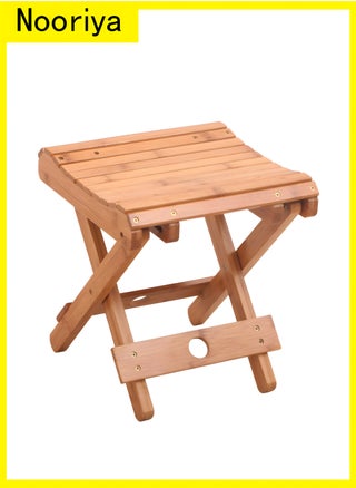 Bamboo Folding Stool for Shaving Shower Foot Rest, Home Portable Folding Shower Seat, Small Stool Chair Folding Chairs for Bathroom, Fully Assembled 31.5 cm Height - pzsku/ZEF84A70B3DFFEC2A56A4Z/45/1748157397/298b8301-1e2a-49a3-bbfd-8d347e2e0ce0