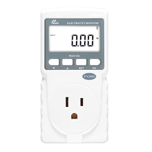 Poniie PN2000 Plug-in Kilowatt Electricity Usage Monitor Electrical Power Consumption Watt Meter Tester - Image 1