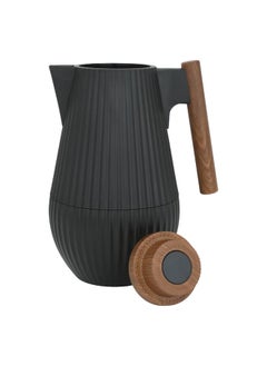 Alsaif Gallery Liar Thermos Matte Black With Wooden Handle 1L  - Image 3