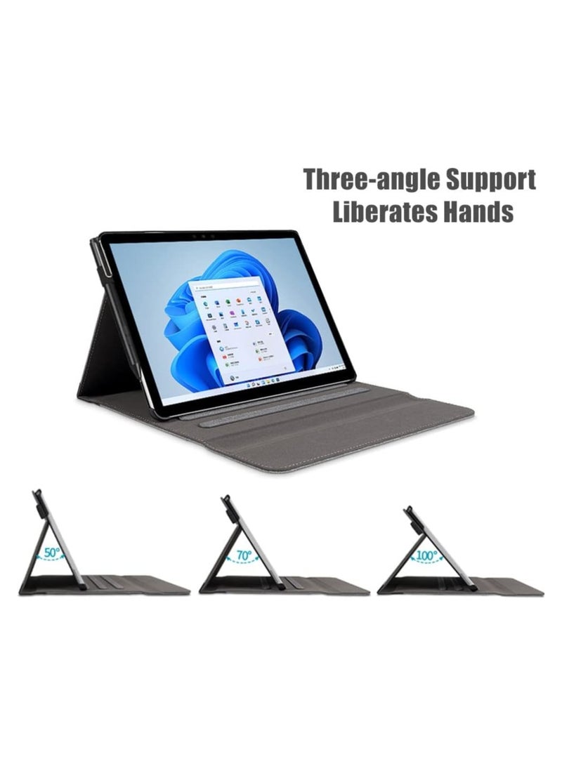 Case Compatible with Microsoft Surface Pro 11 (2024) 13-inch Tablet Sleeve Pouch Cover for Surface Pro 11 Stand PU Leather Case - Image 3
