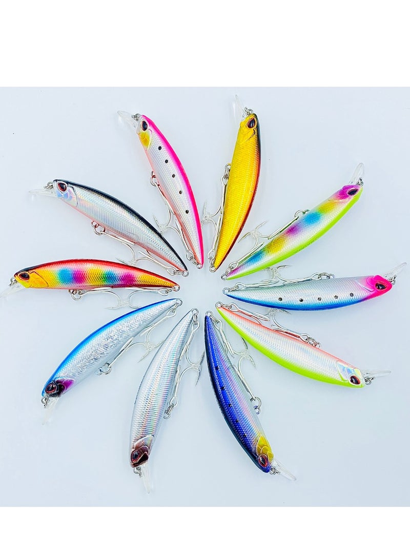 أوكورا خطاف ثلاثي BKK من أوكورا بروت - طول 50 ملم، وزن 4.7 جرام، حركة غرق اهتزازية، تصميم منخفض مقاومة الهواء، 10 ألوان ساحرة - Image 3