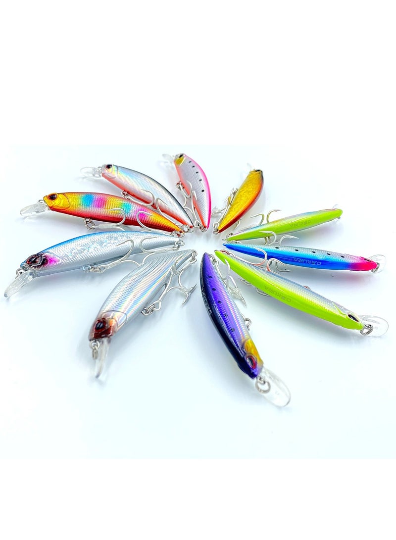 أوكورا خطاف ثلاثي BKK من أوكورا بروت - طول 50 ملم، وزن 4.7 جرام، حركة غرق اهتزازية، تصميم منخفض مقاومة الهواء، 10 ألوان ساحرة - Image 2