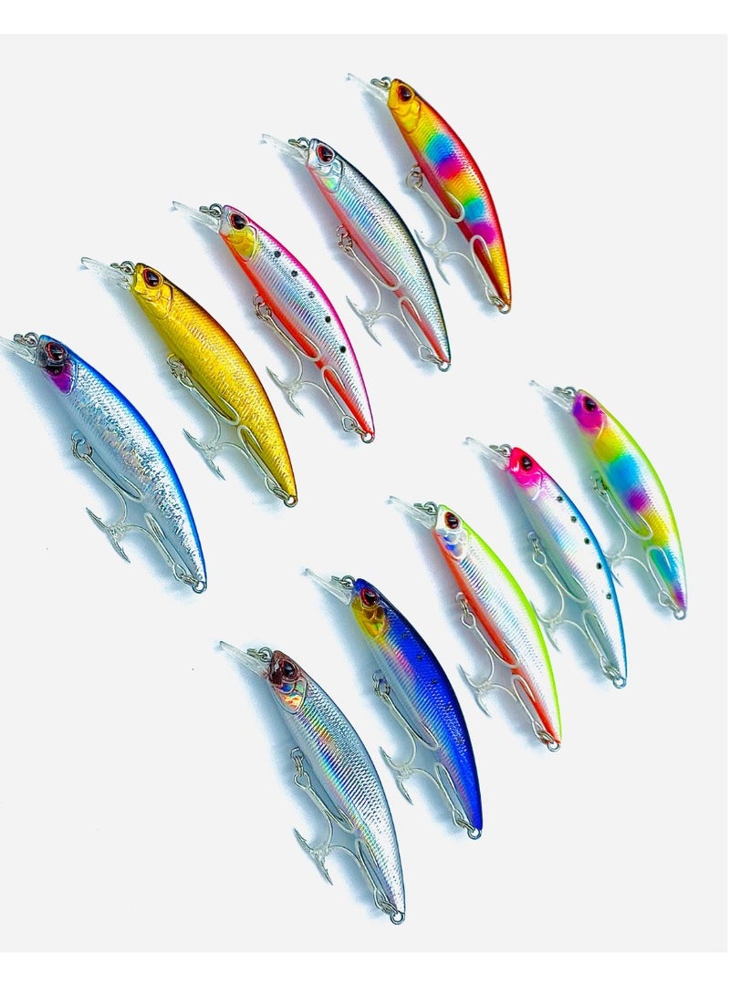 أوكورا خطاف ثلاثي BKK من أوكورا بروت - طول 50 ملم، وزن 4.7 جرام، حركة غرق اهتزازية، تصميم منخفض مقاومة الهواء، 10 ألوان ساحرة - Image 4