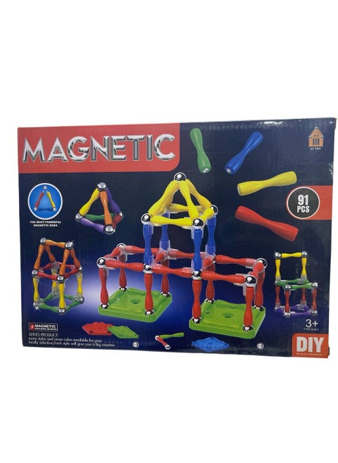 Magnetic stick puzzle 91 pieces