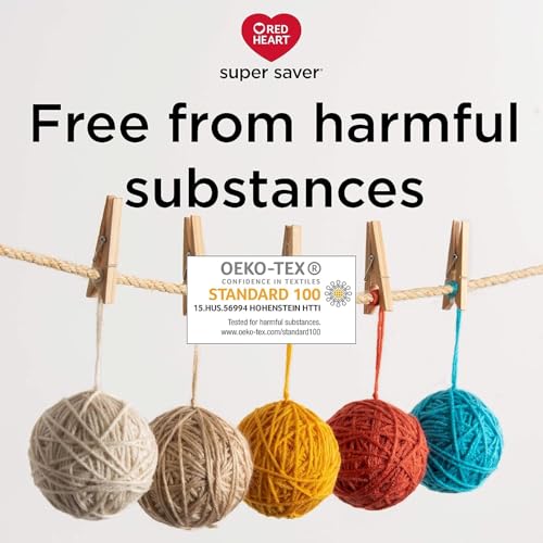 RED HEART E305.3966 Super Saver Ombre Yarn, Crème De Mint - Image 5
