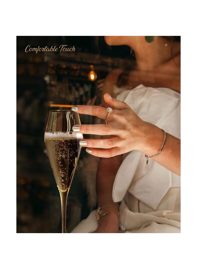 4PCS Champagne Flutes Glasses Ideal for Weddings Anniversaries Christmas Special Days 8.5 Oz - Image 5