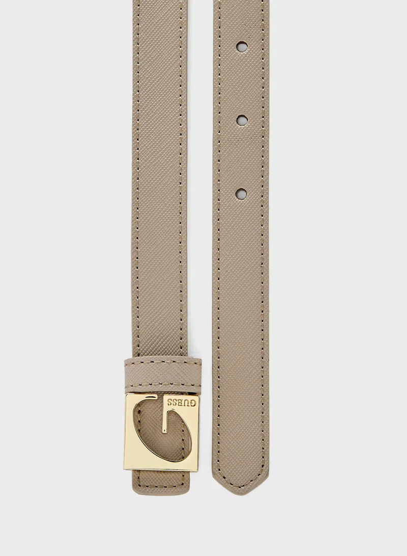 جس Logo Detailed None Allocated Hole  Belt