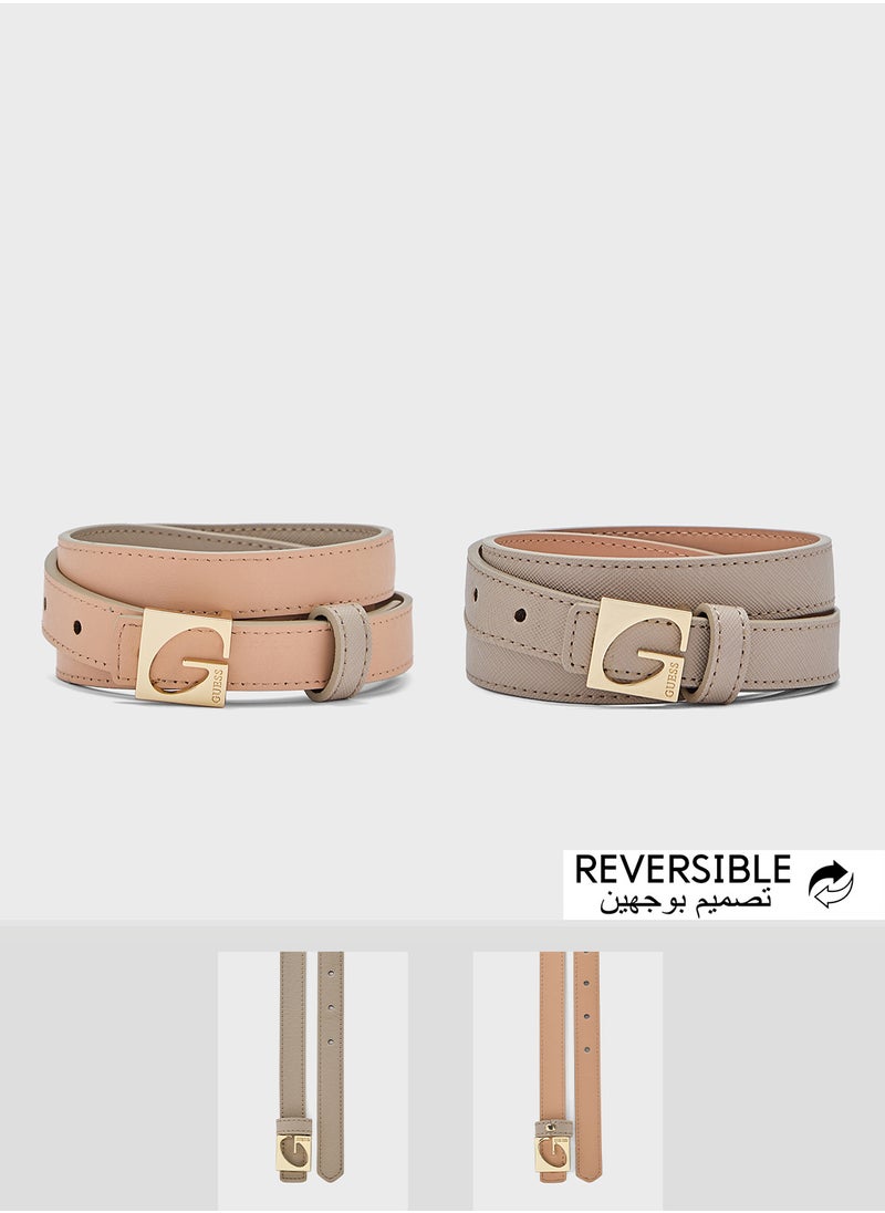 GUESS Logo Detailed None Allocated Hole  Belt  - Image 1