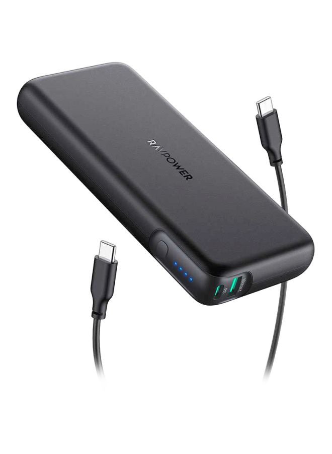 راف باور باور بنك بيونير بمنفذ مزدوج معتمد من MFi 20000 mAh أسود - Image 1