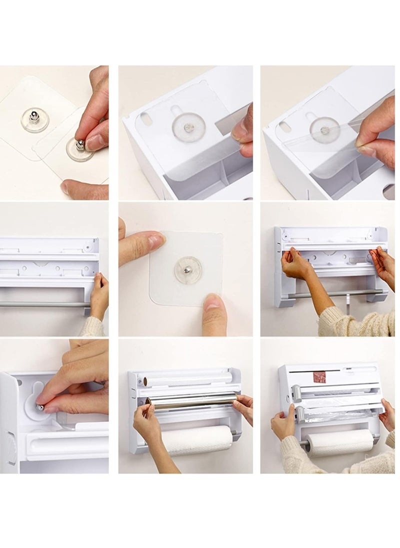 General Cling film cutter dispenser,Food Dispensers Wall Mounted Non-porous Plastic Packaging Cutting Machine Suitable for food, fruit and vegetable packaging in kitchens,supermarkets  - Image 3