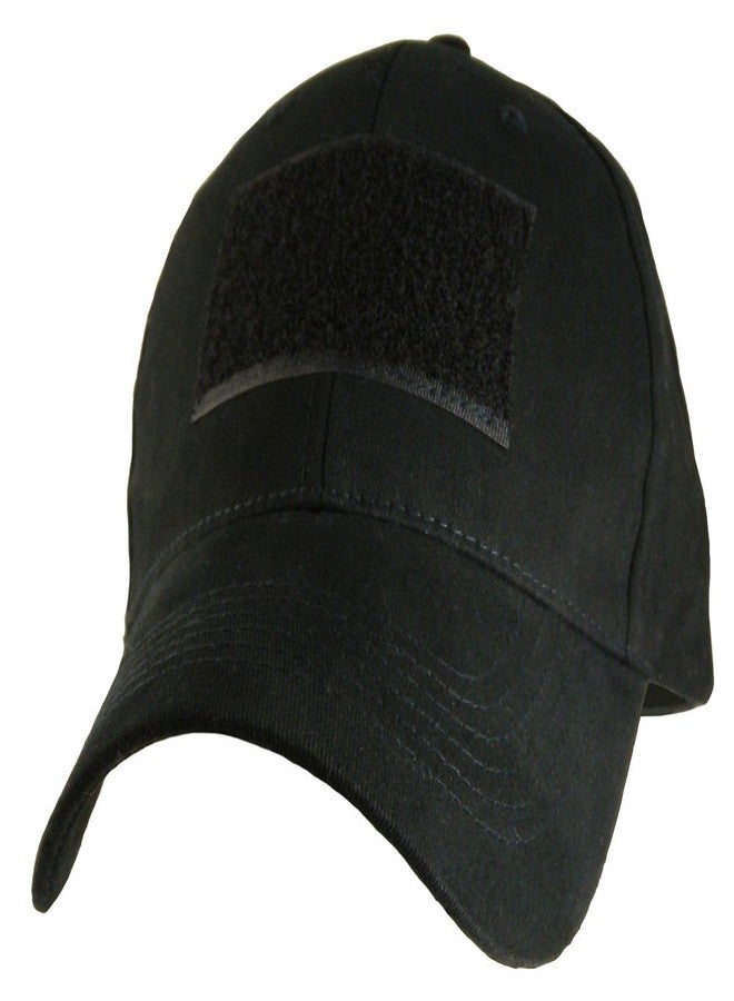Eagle Crest Hook & Loop Front Patch Tactical Cap, Black