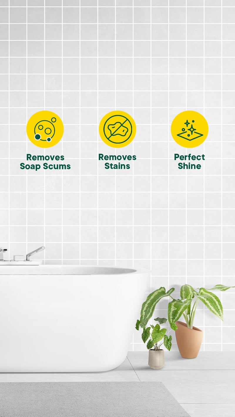 Tazo Multi-purpose Bathroom Cleaner (500ML, Pack of 2), Biodegradable & Plant Powered Bathroom Disinfectant Liquid, Removes Hard Stains, Grime & Soap Scum, Kills 99.99% Germs, Safe On Skin - Image 2