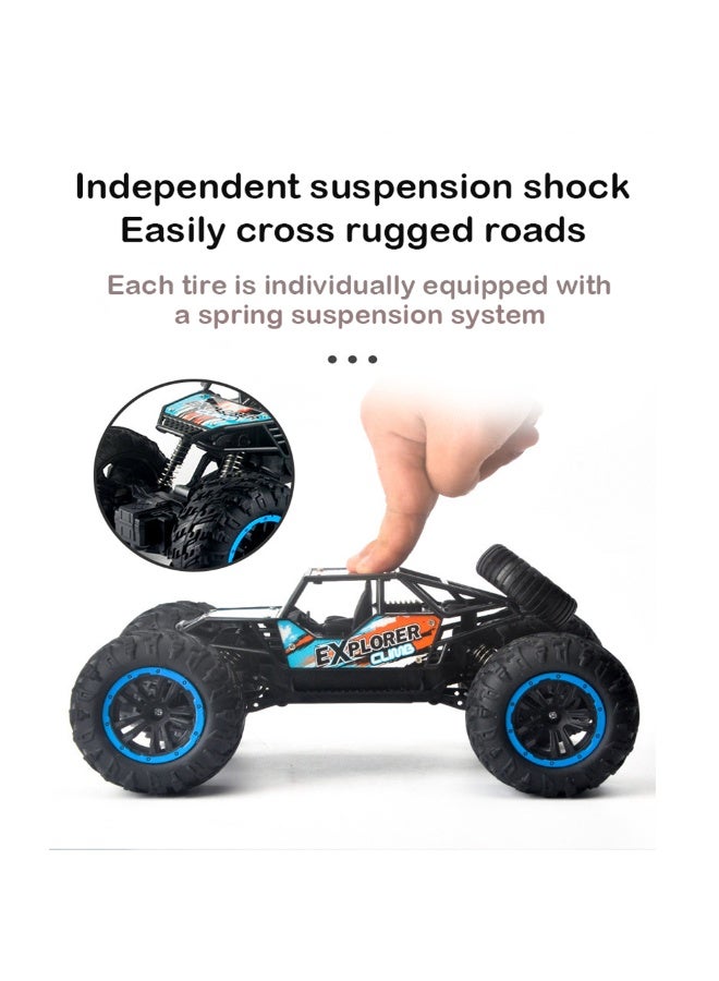 2.4GHz 4WD Off-Road Remote Control Climbing Car – Rechargeable High-Speed Toy for Kids - Blue/Black - Image 3