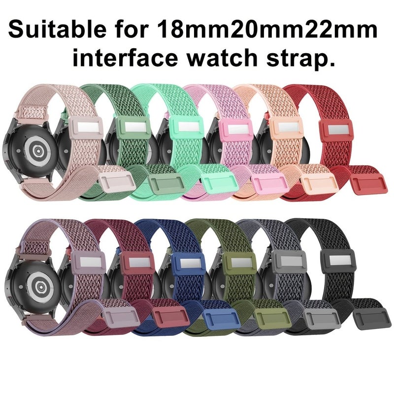 Quick Release Watch Strap 22mm Color Matching Magnetic Buckle Blue - Image 2