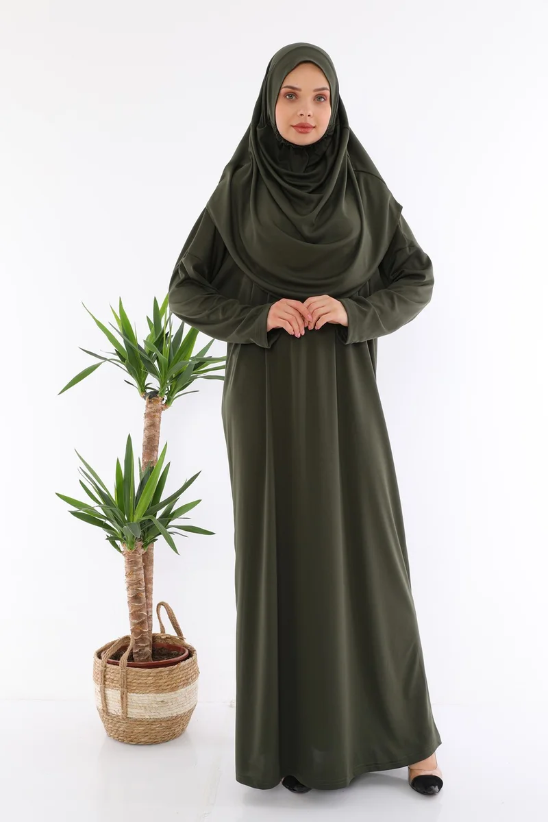 Medipek Easy-to-Wear One-Piece Prayer Dress Khaki