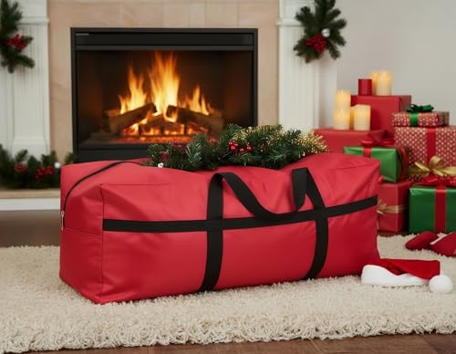 DoYiKe Extra Large Storage Duffle Bag with Zippers and Handles Red Big Foldable Duffle Bag for Travel 100L - Image 3