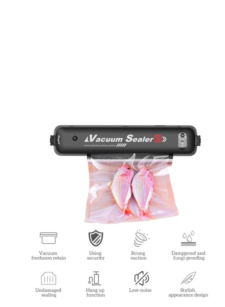 جهاز التغليف بالتفريغ، نظام إغلاق الطعام التلقائي مع 15 كيس، تغليف الطعام بالتفريغ، للحفاظ على تخزين الطعام - Image 3