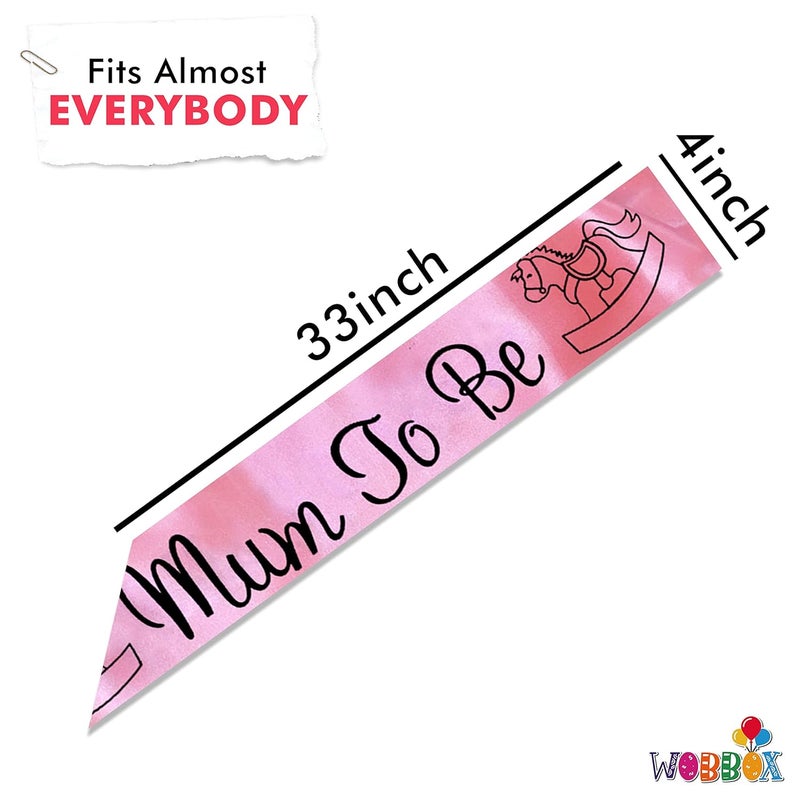 Wobbox Baby Shower Decoration Items| Baby Shower Ceremony Photo Booth Props for Photoshoot, Milestone Crad& Mom to Be Sash, Godh Bharai Ceremony Decoration Kit-(FP624) - Image 3