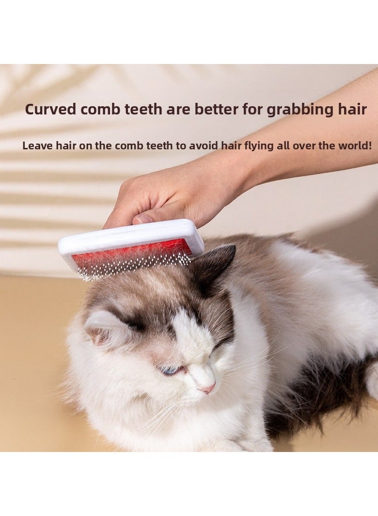 Goolsky Straight Pet Pin Comb – Small White Airbag Brush for Cats and Dogs, Special Beauty Grooming Tool - Image 2