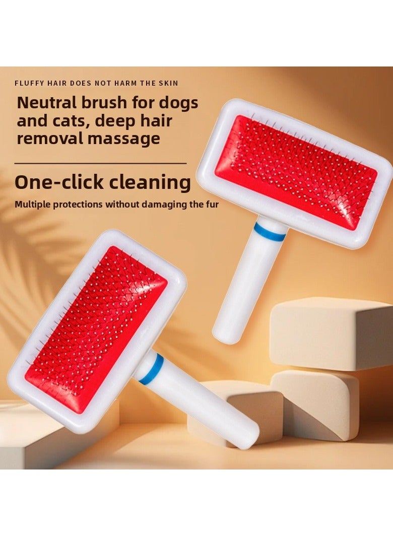 Goolsky Straight Pet Pin Comb – Small White Airbag Brush for Cats and Dogs, Special Beauty Grooming Tool - Image 3