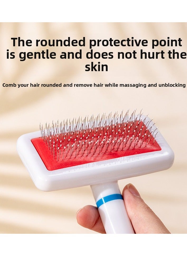 Goolsky Straight Pet Pin Comb – Small White Airbag Brush for Cats and Dogs, Special Beauty Grooming Tool - Image 4