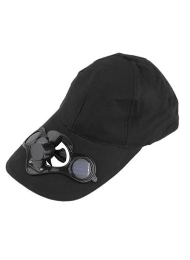Solar Fan Hat | Summer Hat with Fan to Keep Cool, Solar Powered Fan Hat, Baseball Golf Hat Cools Your Face in the Hot Sun and Summer, Black - Image 1