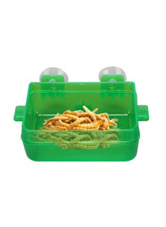 Zerodis Zerodis Green Suction Cup Reptile Feeder, Gecko Lizard Escape Proof Food Water Bowl (S)  - Image 1