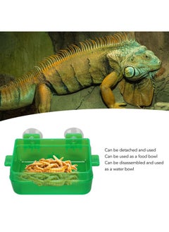 Zerodis Zerodis Green Suction Cup Reptile Feeder, Gecko Lizard Escape Proof Food Water Bowl (S)  - Image 2