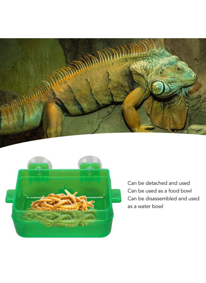 Zerodis Zerodis Green Suction Cup Reptile Feeder, Gecko Lizard Escape Proof Food Water Bowl (S)  - Image 2