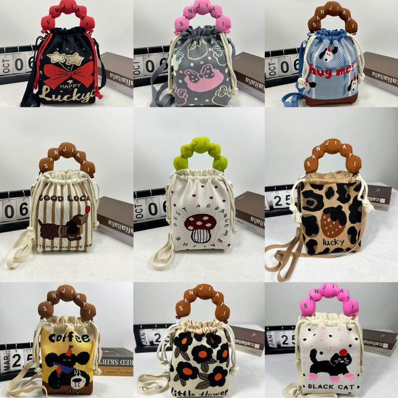 Korean Style New Cute Xiaofu Bag Handbag Xiaozhong All-Match Design Knitted Bag Large Capacity Crossbody Shoulder Bag - Image 2