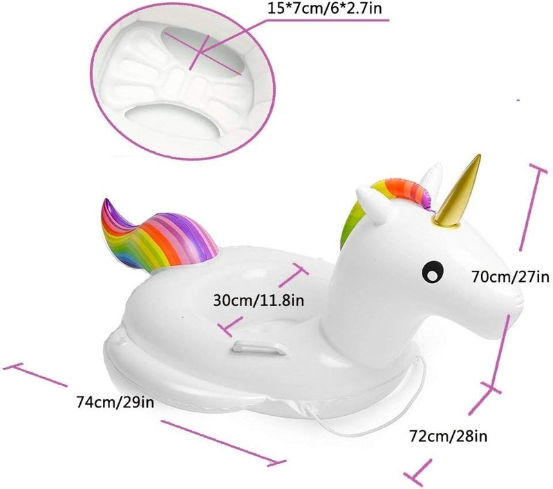 Flyboo Baby Pool Float Toddlers Floaties Infant Inflatable Swimming Ring with Handles for Kids Aged 1-6 Years - Image 2
