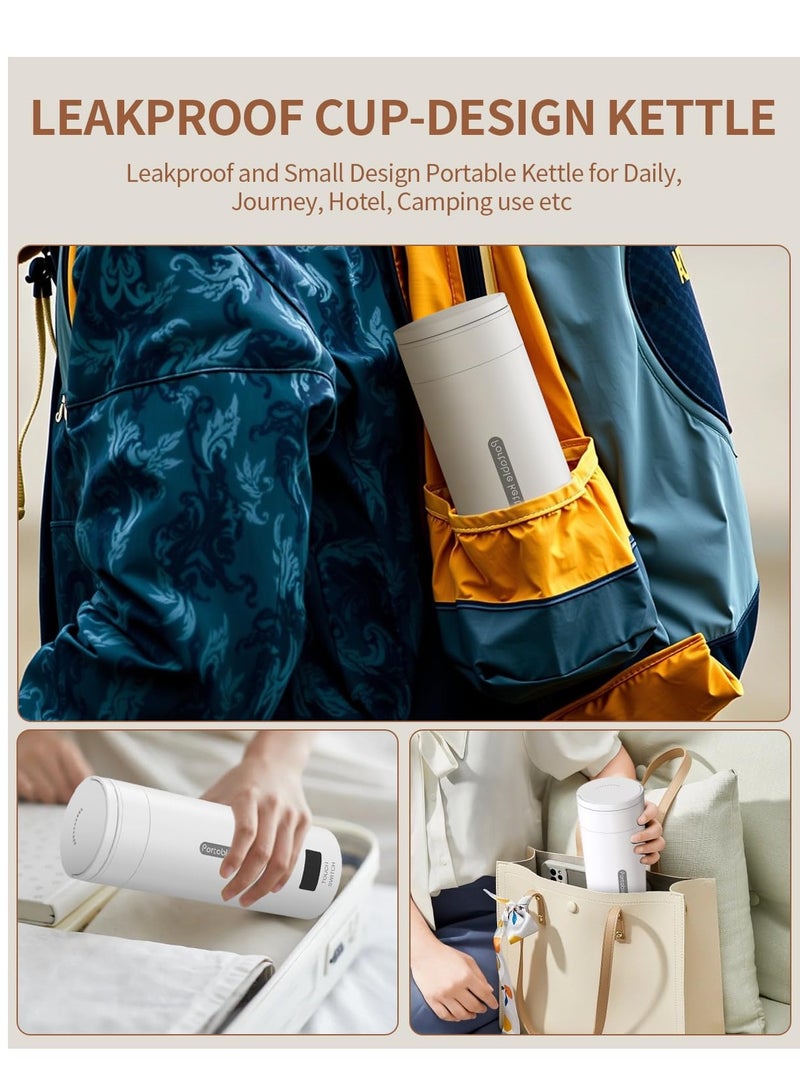 Travel Portable Kettle Small Mini Coffee Tea Kettle One Cup Hot Water Maker with Auto Shut-Off Stainless Fast Water Boiler with Four-Speed Temperature Adjustmen  - Image 3