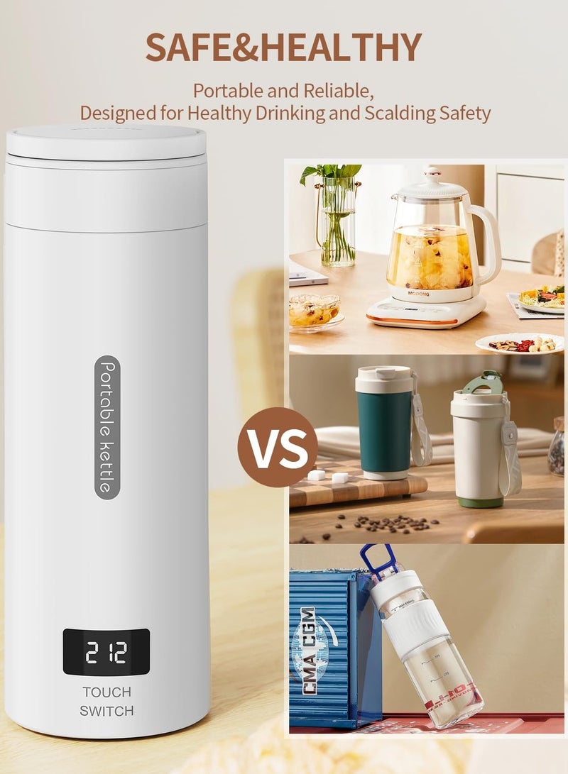 Travel Portable Kettle Small Mini Coffee Tea Kettle One Cup Hot Water Maker with Auto Shut-Off Stainless Fast Water Boiler with Four-Speed Temperature Adjustmen  - Image 5