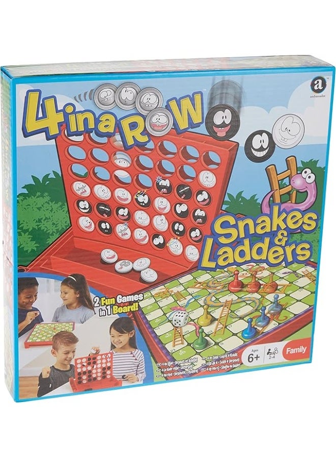 Ambassador 4-in-a-row & Snakes and Ladders Combo - Image 1