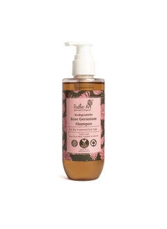 Rustic Art Rose Geranium Shampoo With Niacinamide & Vitamin E | Dry To Normal Hair Types | Sulphate & Paraben Free | Biodegradable, Organic | (210 G)  - Image 1