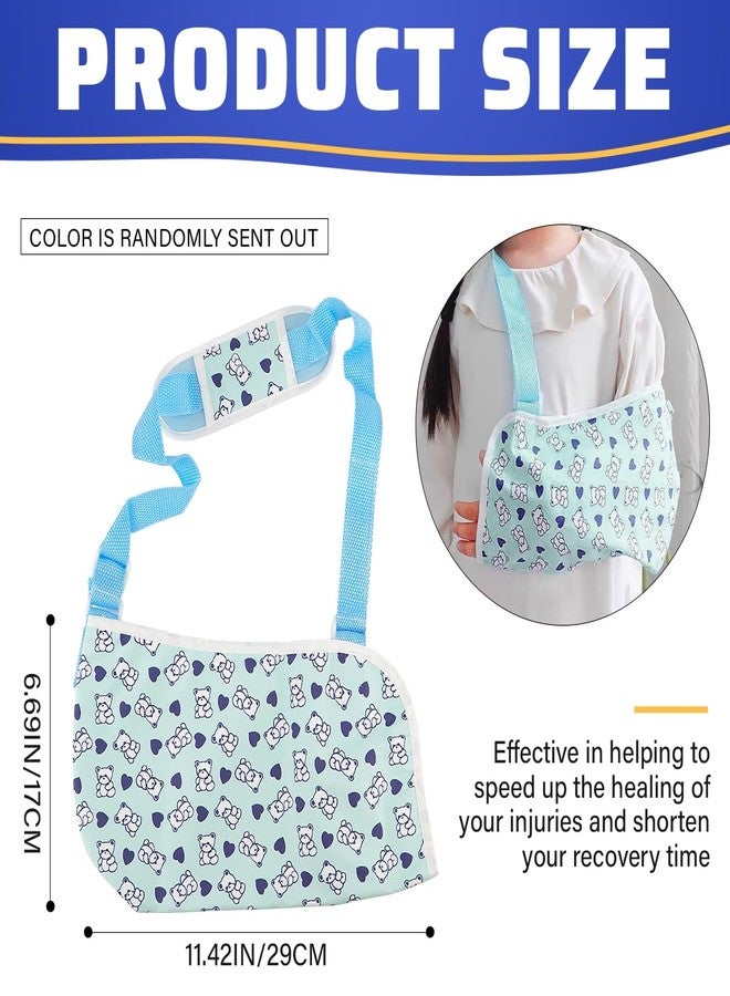 UPIQNG Arm Sling Kids Arm Support Breathable Wrist Stabilizer Forearm Sling with Adjustable Strap and Shoulder Pad Children Shoulder Immobilizer for Broken Arm Wrist Elbow (Medium) - Image 2